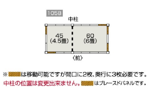 ヨドハウス　Nタイプ　YHN-105B（4.5畳+6畳）